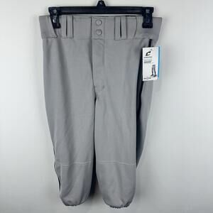 Champro Classic Cut Baseball Pants Youth Large NWT Gray Navy Stripe Premium Kids